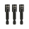 3-Piece 1/4-Inch Magnetic Impact 1 3/4-Inch Nut Driver Bit Set