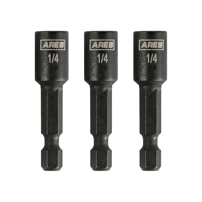 3-Piece 1/4-Inch Magnetic Impact 1 3/4-Inch Nut Driver Bit Set