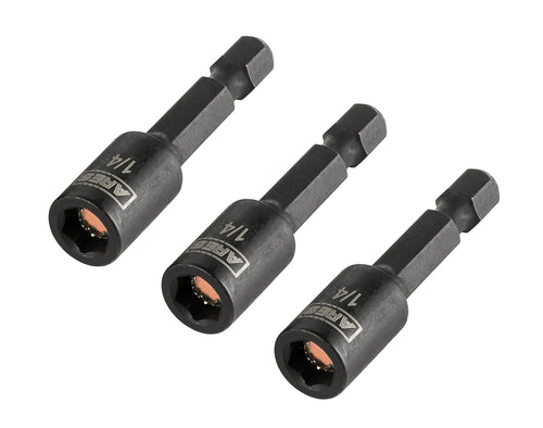 3-Piece 1/4-Inch Magnetic Impact 1 3/4-Inch Nut Driver Bit Set