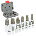 14-Piece SAE Damaged Fastener Remover Hex Bit Socket Set
