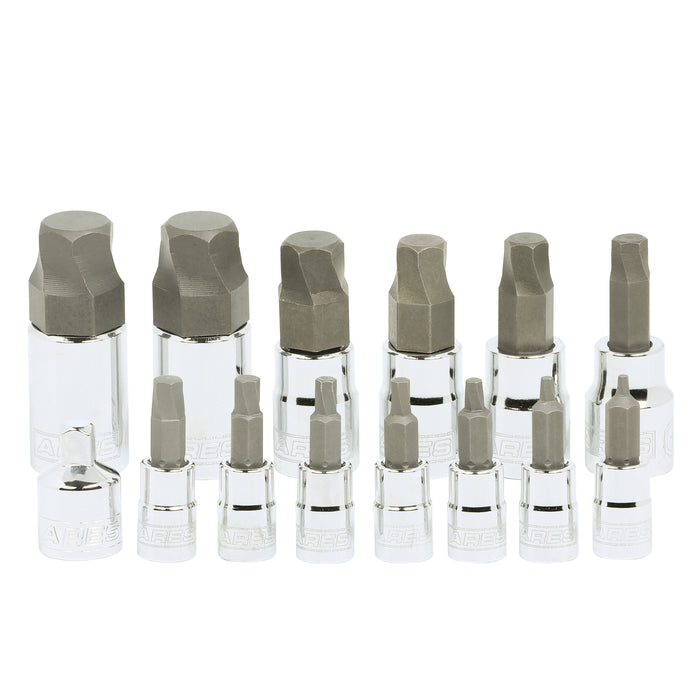 ARES 31006 - Juego de 14 piezas de dados con punta hexagonal para quitar sujetadores dañados SAE