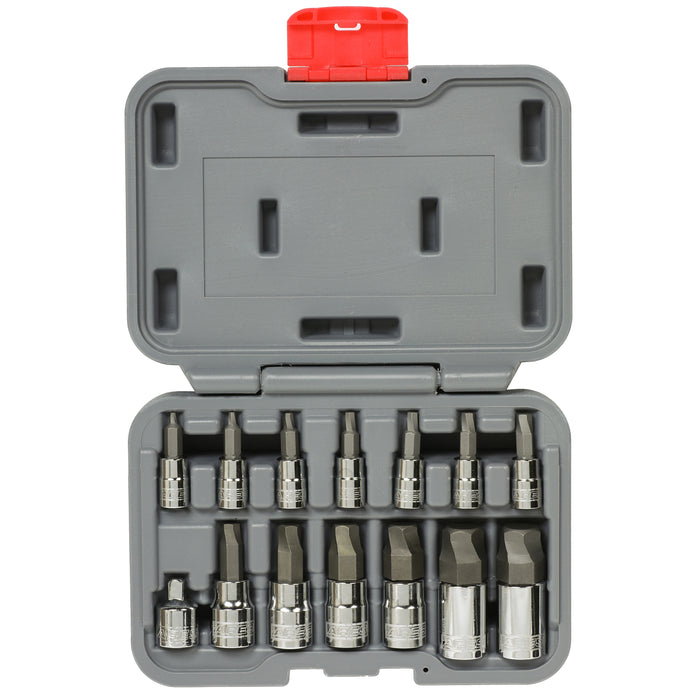 14-Piece Metric Damaged Fastener Remover Hex Bit Socket Set