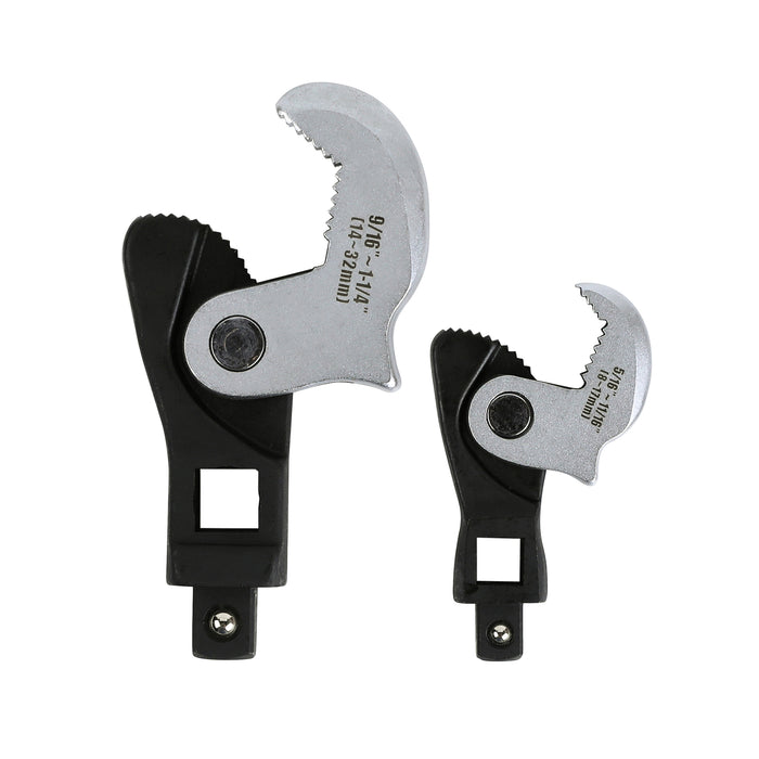 2-Piece Spring Loaded Auto Adjusting Crowfoot Wrench Set