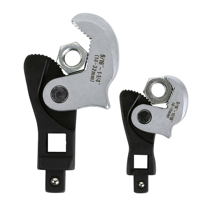 2-Piece Spring Loaded Auto Adjusting Crowfoot Wrench Set