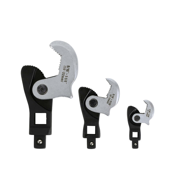 3-Piece Spring Loaded Auto Adjusting Crowfoot Wrench Set