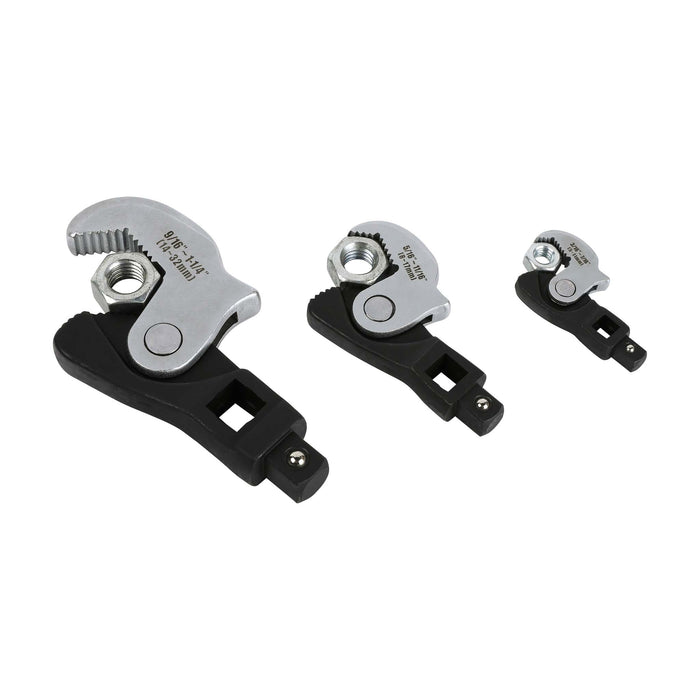 3-Piece Spring Loaded Auto Adjusting Crowfoot Wrench Set