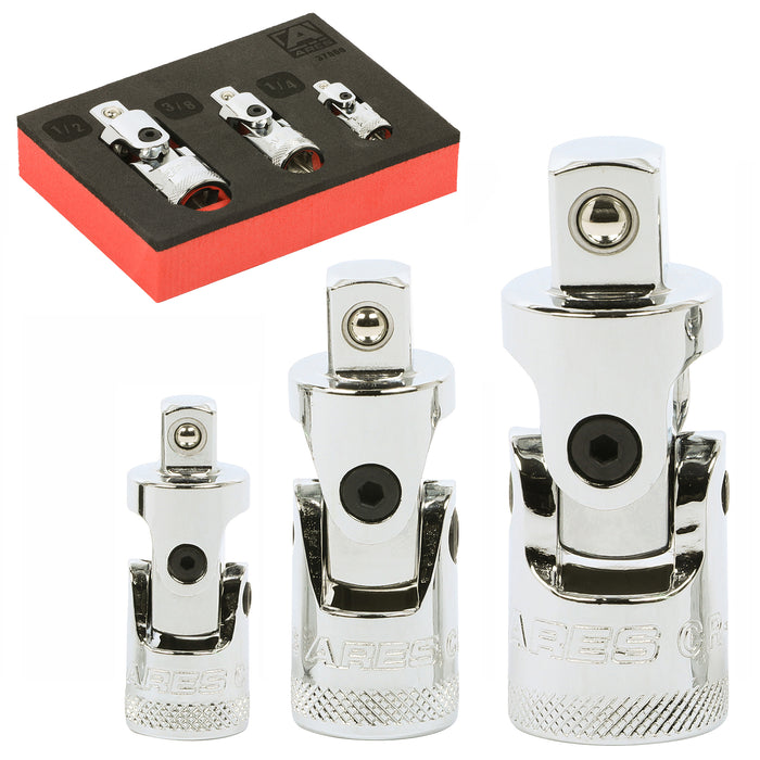 3-Piece Spring Loaded Universal Joint Set