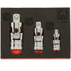 3-Piece Spring Loaded Universal Joint Set