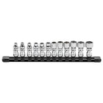 12pc 1/4-inch Drive Metric Flex Socket Set