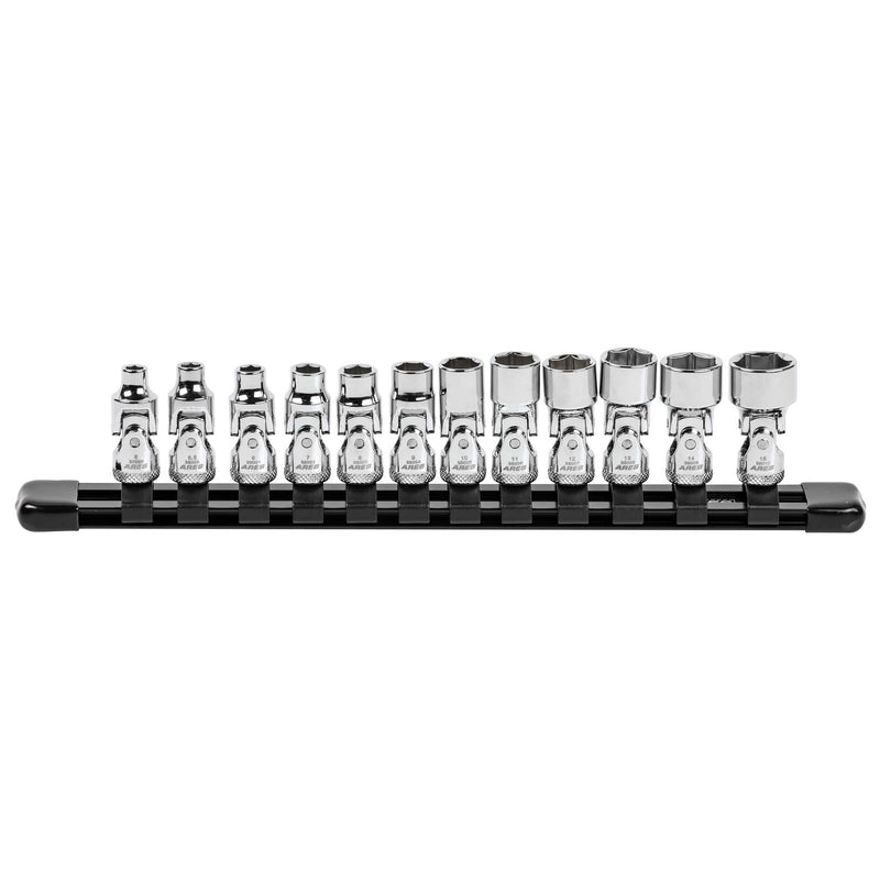 12pc 1/4-inch Drive Metric Flex Socket Set