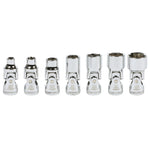 7-Piece 1/4-Inch Drive SAE Universal Flex Socket Set