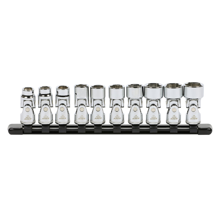ARES 39015 - Juego de dados flexibles universales métricos de 3/8 de pulgada, 10 piezas
