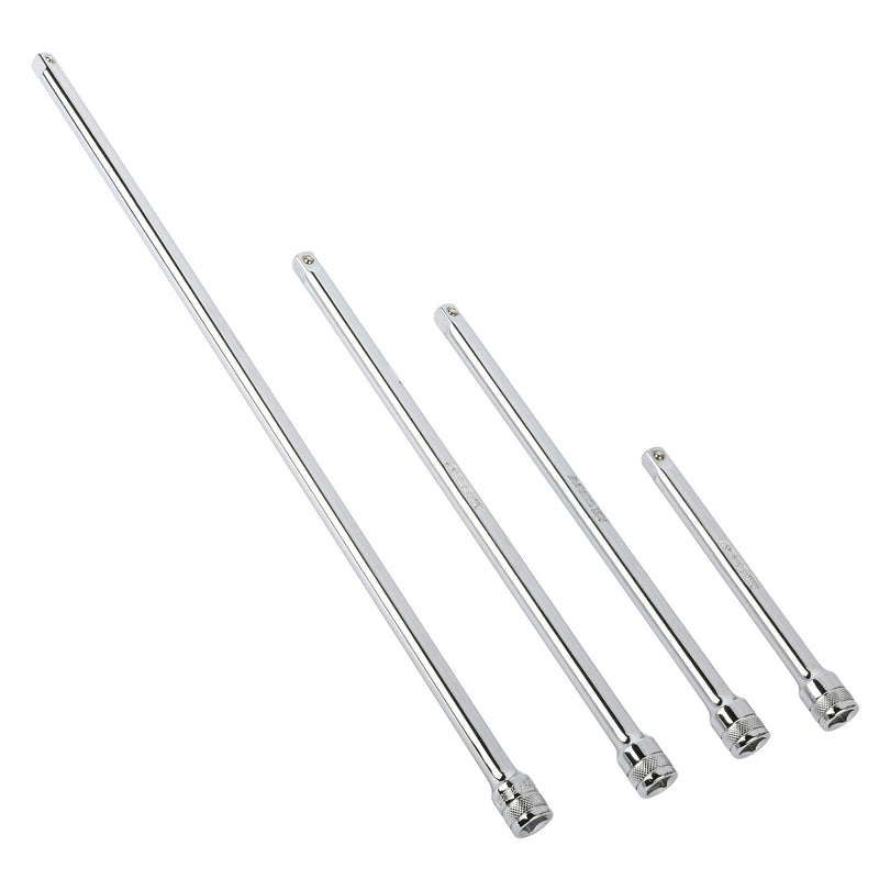 4-Piece 3/8-Inch Drive Extra Long Socket Extension Set