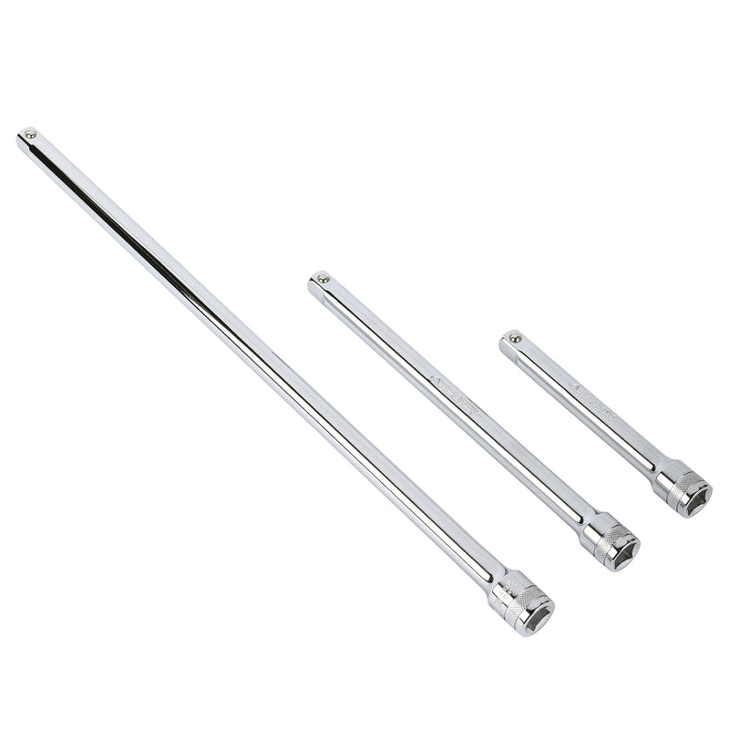 3-Piece 1/2-Inch Drive Extra Long Socket Extension Set