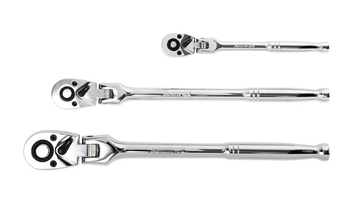 3-Piece 72-Tooth Quick Release Flex Head Ratchet Set