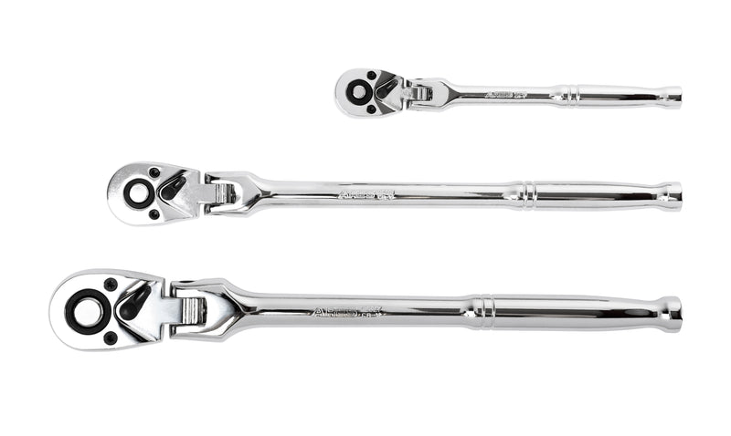 3-Piece 72-Tooth Quick Release Flex Head Ratchet Set
