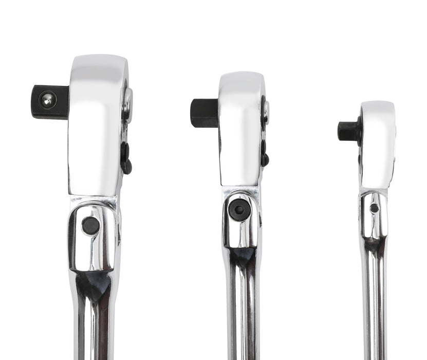 ARES 42028 - 3-Piece 72-Tooth Flex Head Ratchet Set