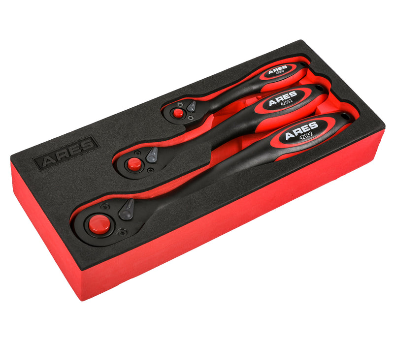 3-Piece 72-Tooth Composite Ratchet Set