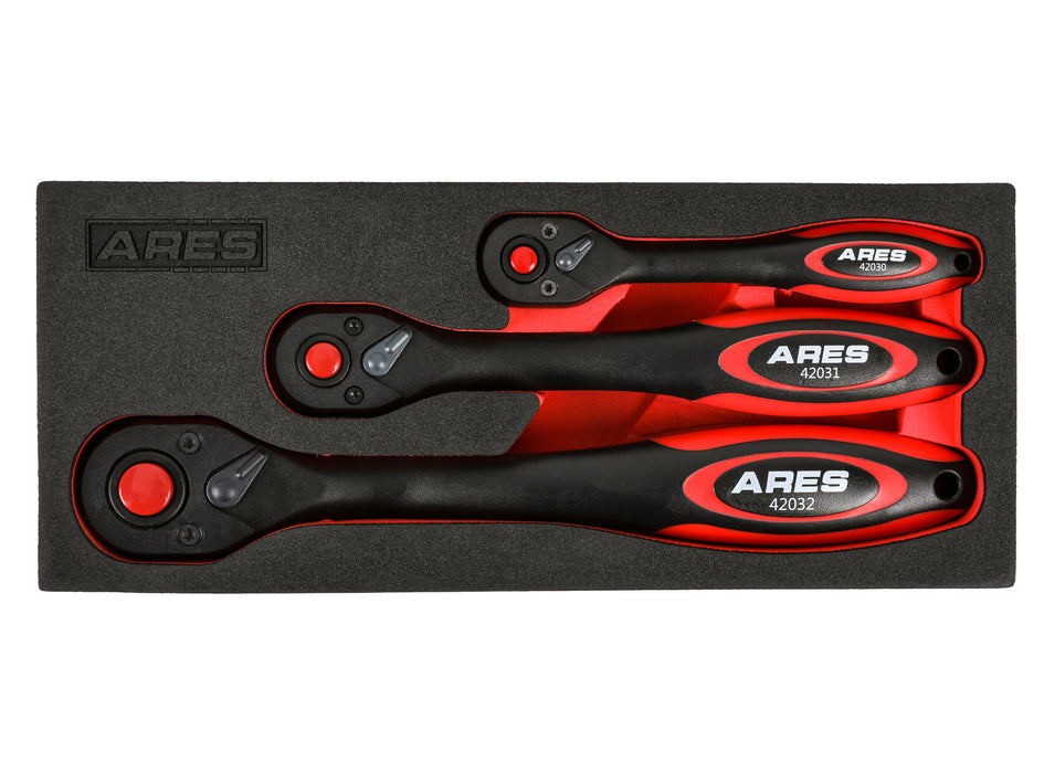 ARES 42033 - 3-Piece 72-Tooth Composite Ratchet Set