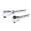 2-Piece 3/8-inch Drive Flex Head Stubby Ratchet and 1/4-Inch Drive Stubby Ratchet and Bit Driver Set