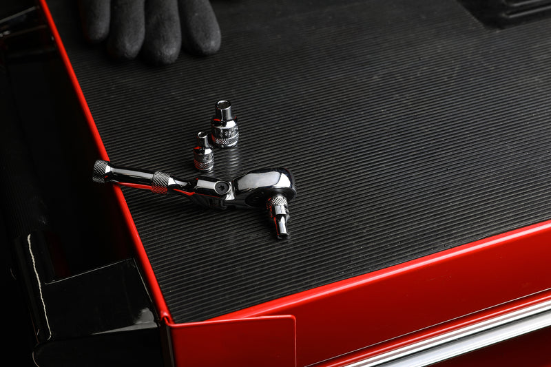 1/4-Inch Drive 72-Tooth Flex Head Stubby Ratchet
