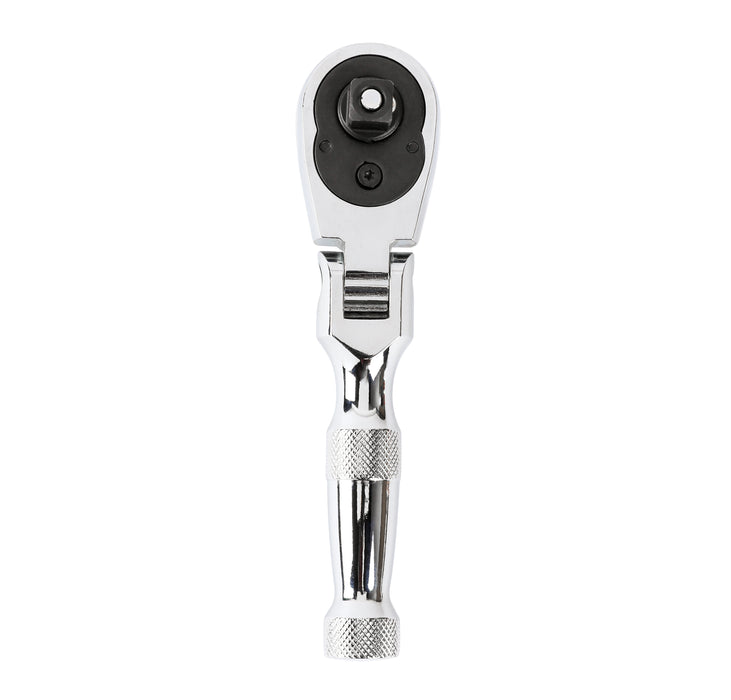 ARES 42044 - Trinquete corto con cabezal flexible - Impulsor de 3/8 de pulgada, 72 dientes