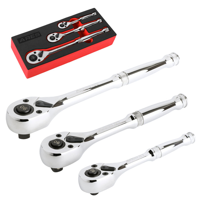 3-piece 90 Tooth Ratchet Set