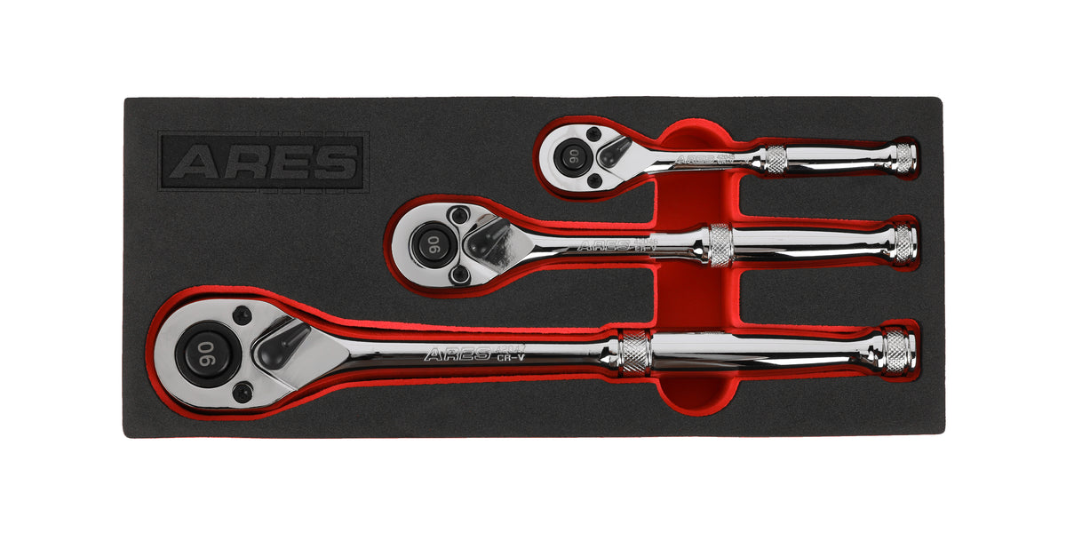 ARES 42048 - 3-piece 90 Tooth Ratchet Set — ARES Tool, MJD