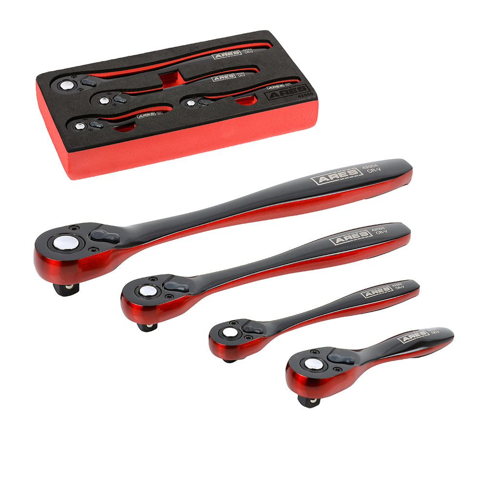 ARES 42050 - 4-Piece Dual Tone 72-Tooth Ratchet Set — ARES Tool