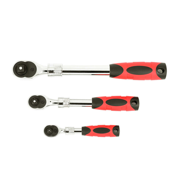 3-Piece 72-Tooth Extendable Ratchet Set