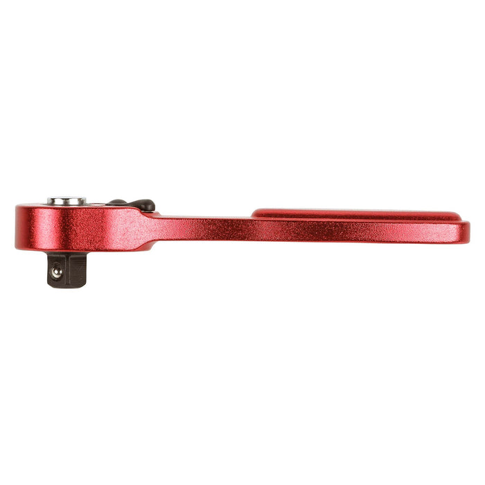 1/4-Inch Drive 72-Tooth Anodized Aluminum Red Stubby Micro Ratchet