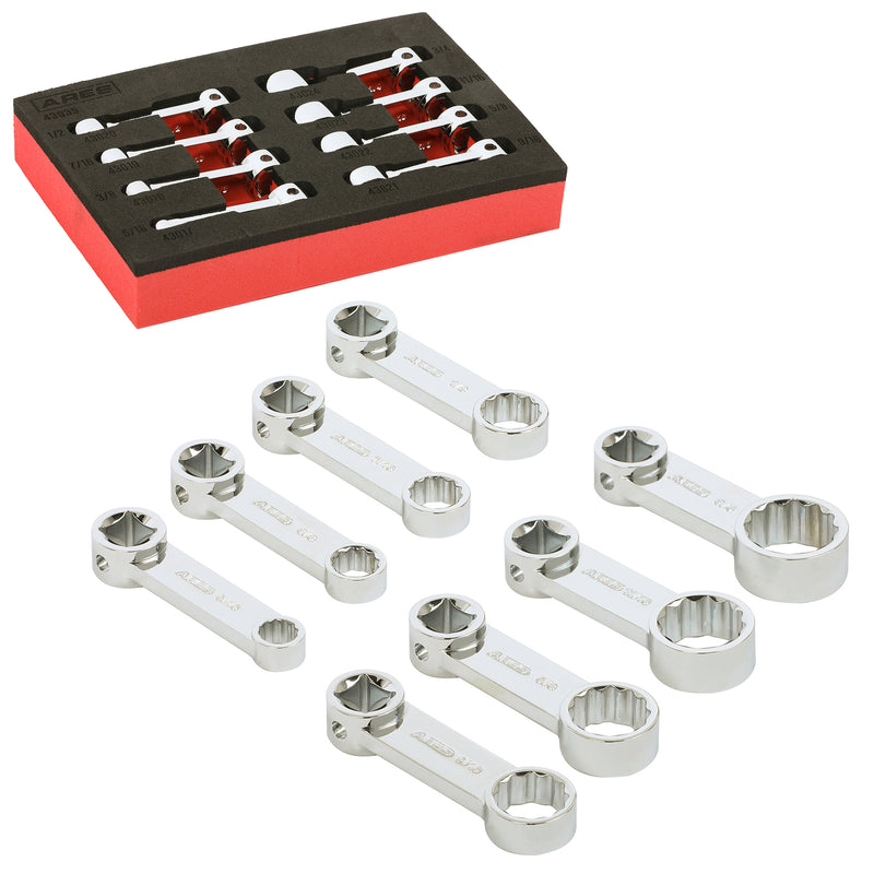 8 Piece SAE 12 Point Box End Torque Adapter Extension Set ARES Tool 8-piece-sae-12-point-box-end-torque-adapter-extension-set-ares-tool