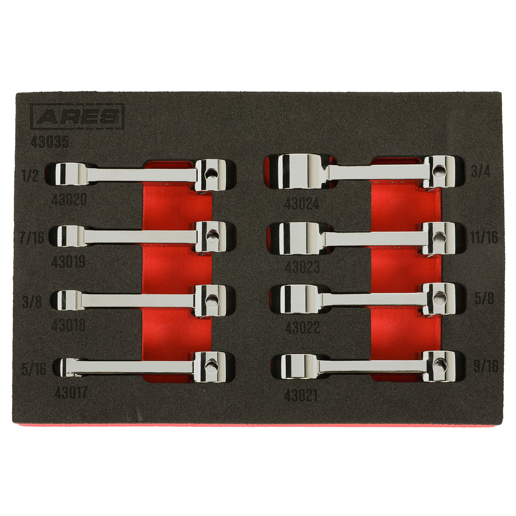 ARES 43035 - 8-Piece SAE 12-Point Box End Torque Adapter Extension