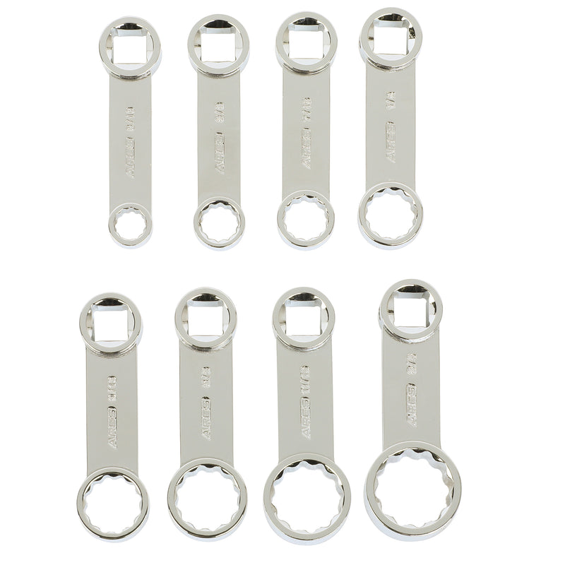 8-Piece SAE 12-Point Box End Torque Adapter Extension Set