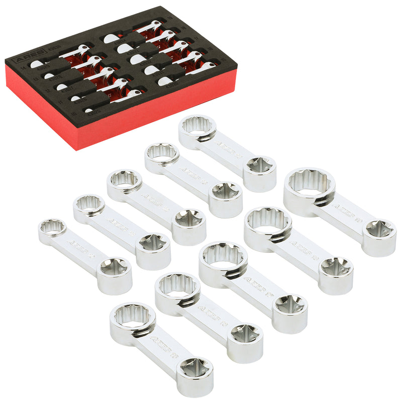 10-Piece Metric 12-Point Box End Torque Adapter Extension Set