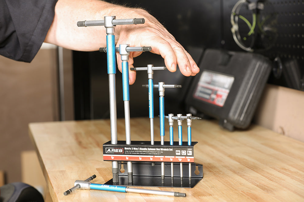 Allen Mjd 8-Piece Metric 3-Way T-Handle Spinner Hex Allen Key Wrench Set – ARES ...