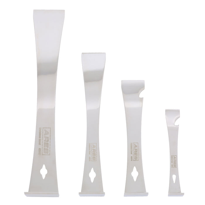 ARES 46020 - 4-Piece Stainless Steel Prybar Scraper Set