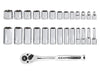 28-Piece 3/8-inch Drive SAE Socket and 90-Tooth Ratchet Set with Magnetic Organizer