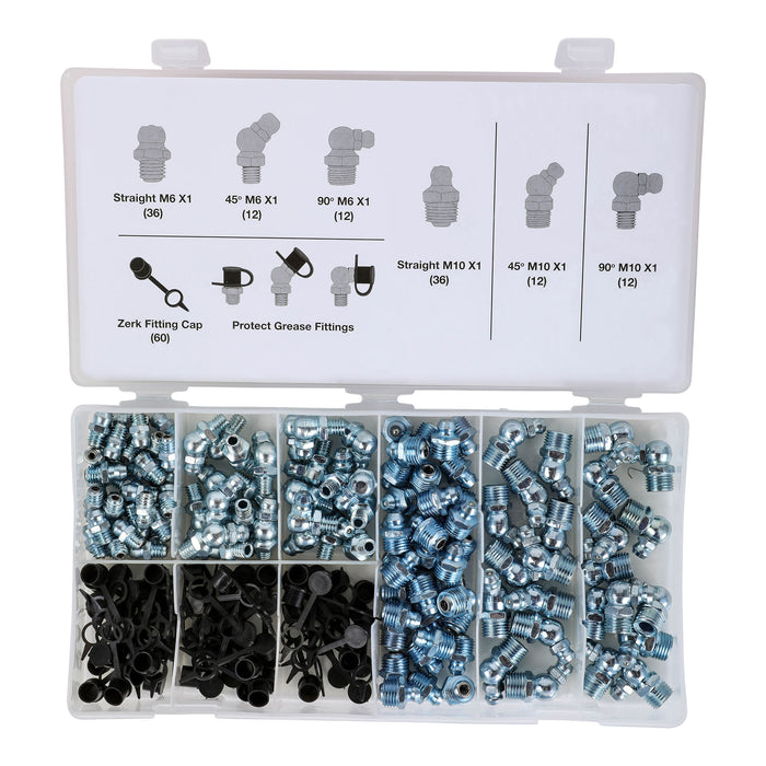 ARES 54025 - 120-Piece MM Metric Grease Fittings Set