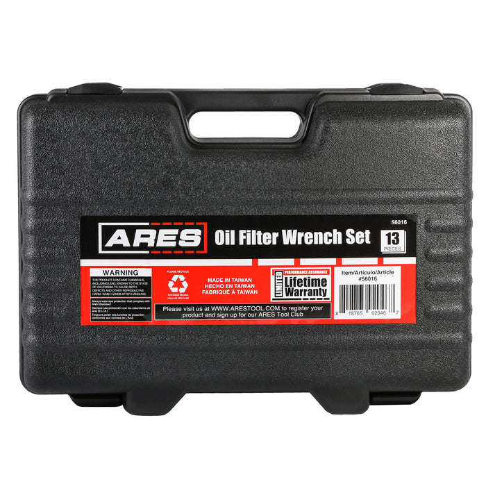 ARES 56016 - 13-Piece Oil Filter Wrench Set