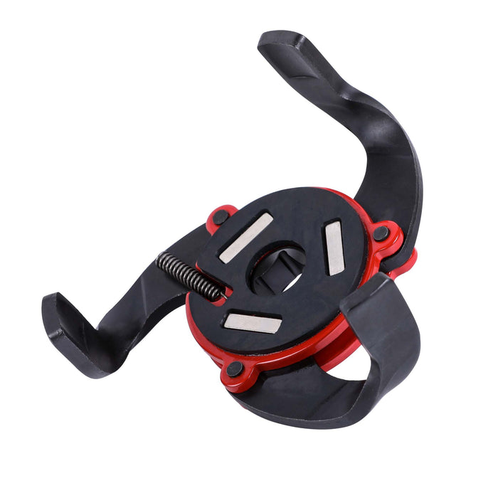 Red Adjustable Magnetic 3-Jaw Oil Filter Wrench