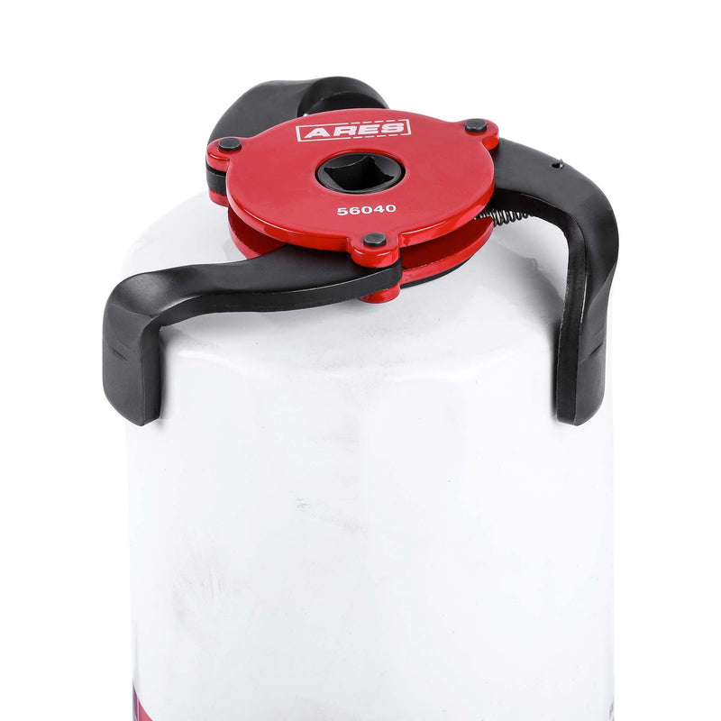 Red Adjustable Magnetic 3-Jaw Oil Filter Wrench