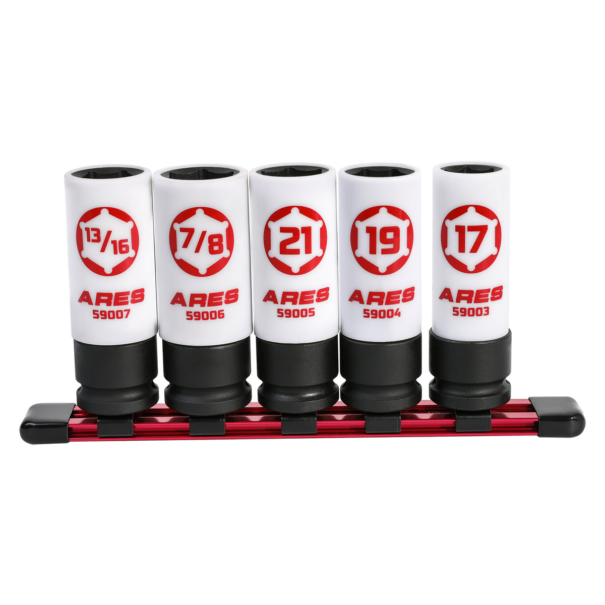 ARES 59000 - 5-Piece 1/2-inch Drive Non-Marring Impact Lug Nut