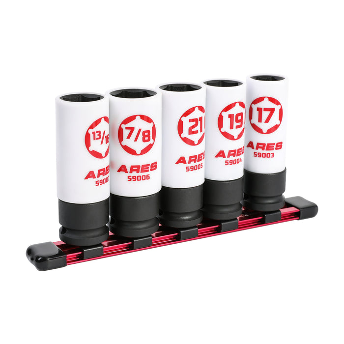 5-Piece 1/2-inch Drive Non-Marring Impact Lug Nut Socket Set