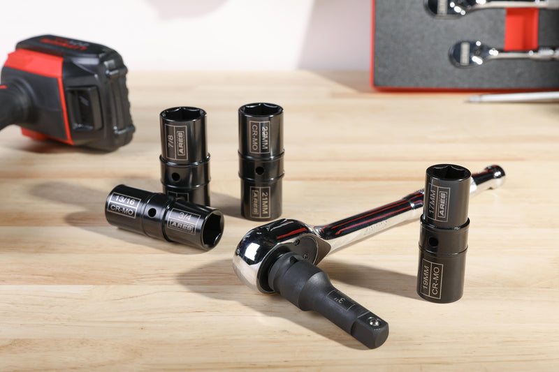 1/2-inch Drive 5-Piece Flip Lug Nut Socket Set
