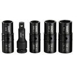 1/2-inch Drive 5-Piece Flip Lug Nut Socket Set