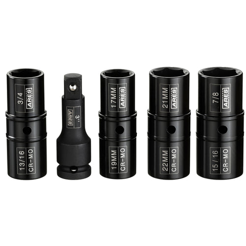 1/2-inch Drive 5-Piece Flip Lug Nut Socket Set
