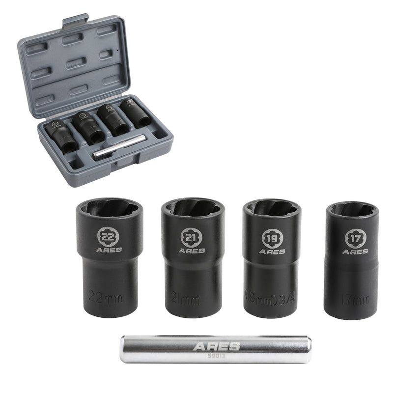 5-Piece Twist Lug Nut Socket Set