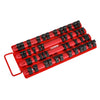 48-Piece Red Socket Organizer Tray