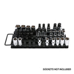 48-Piece Black Socket Organizer Tray